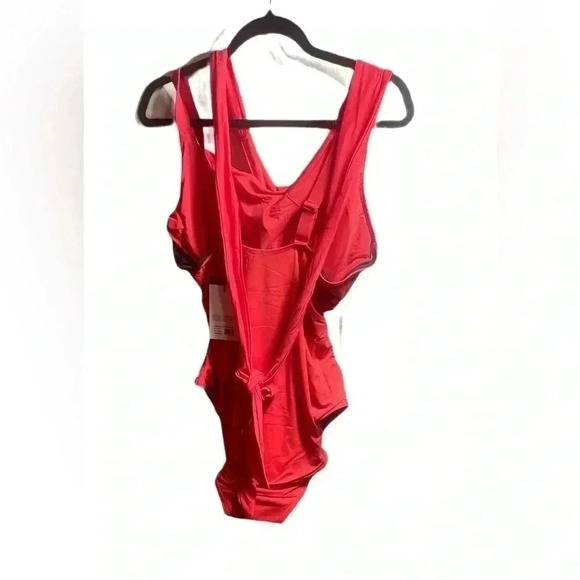 NWT Knix leakproof slimming beach sunset wrap 1 piece  pink pepper swimsuit XXL1 - Picture 3 of 4